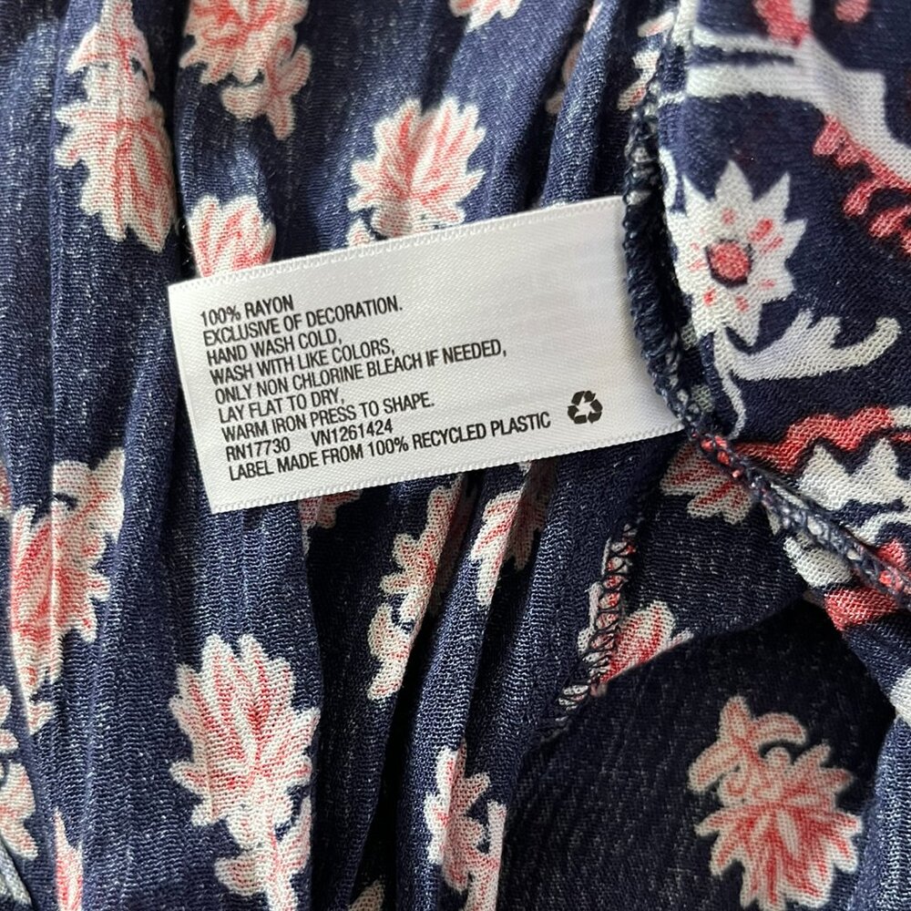 Xhilaration XXL NWT Boho Floral Open Front Kimono Cardigan High Low Hem - Picture 4 of 10